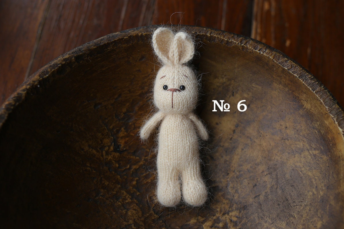 Knitted Newborn  Bunny Toy for Photography,Newborn Crochet Rabbit Toy,Newborn Photography props,Easter bunny knitted toy,Newborn Props Set