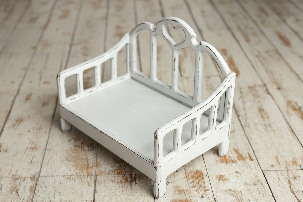 Newborn Wooden Bed,Real Wood Newborn Bed Prop,Newborn Photography Props,Newborn Photo Prop,Nursery Decor,Doll Bed,Rustic Wooden Bed