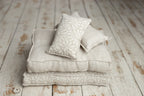 Newborn linen Posing Bed and Pillow, Newborn Floor Poser Pillow, Newborn Bedding Prop, Newborn Photography Props Bed, Newborn Posing Pillow