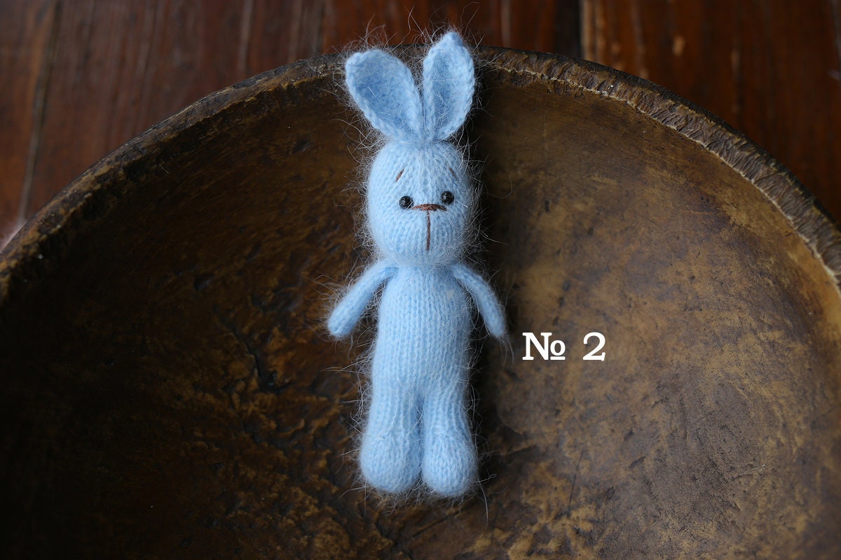 Knitted Newborn  Bunny Toy for Photography,Newborn Crochet Rabbit Toy,Newborn Photography props,Easter bunny knitted toy,Newborn Props Set