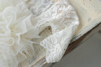 White lace romper for newborn girl photography outfit,Newborn Romper,Newborn Outfit,Newborn romper with Headband,Newborn Photography Prop