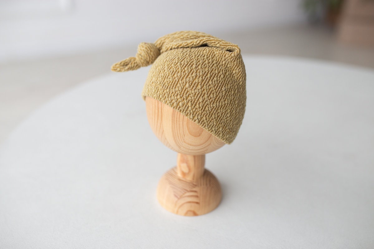 Mustard Newborn Photography Prop Set,Photo Prop,Newborn set,Newborn photo prop,Newborn photography outfit,Newborn knitted hat,Knitted Bonnet