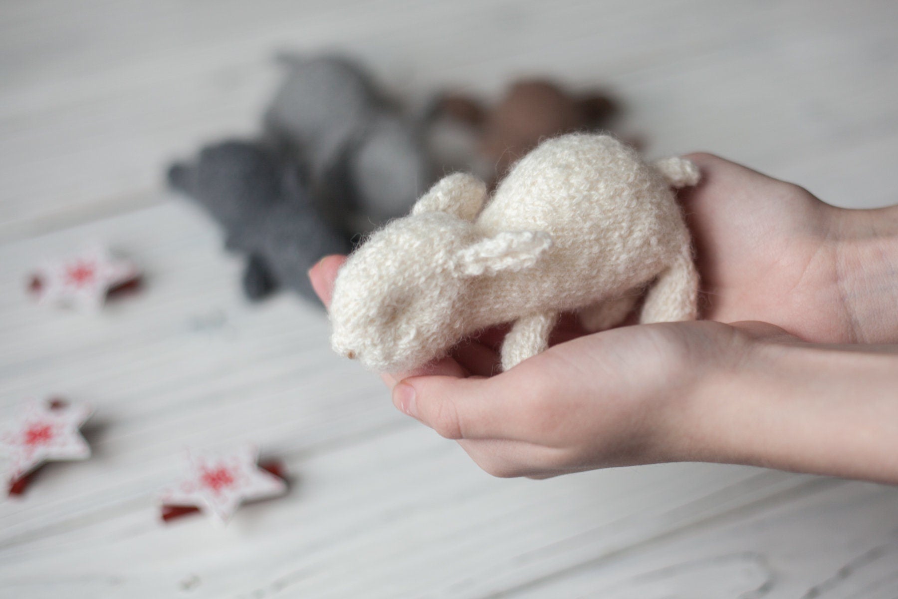 Newborn Knit Bunny Toy, Newborn Bunny toy,Newborn Photography Prop,Newborn Photo Props,Newborn Knit Rabbit Toy, Baby Bunny Crochet Toy, RTS!