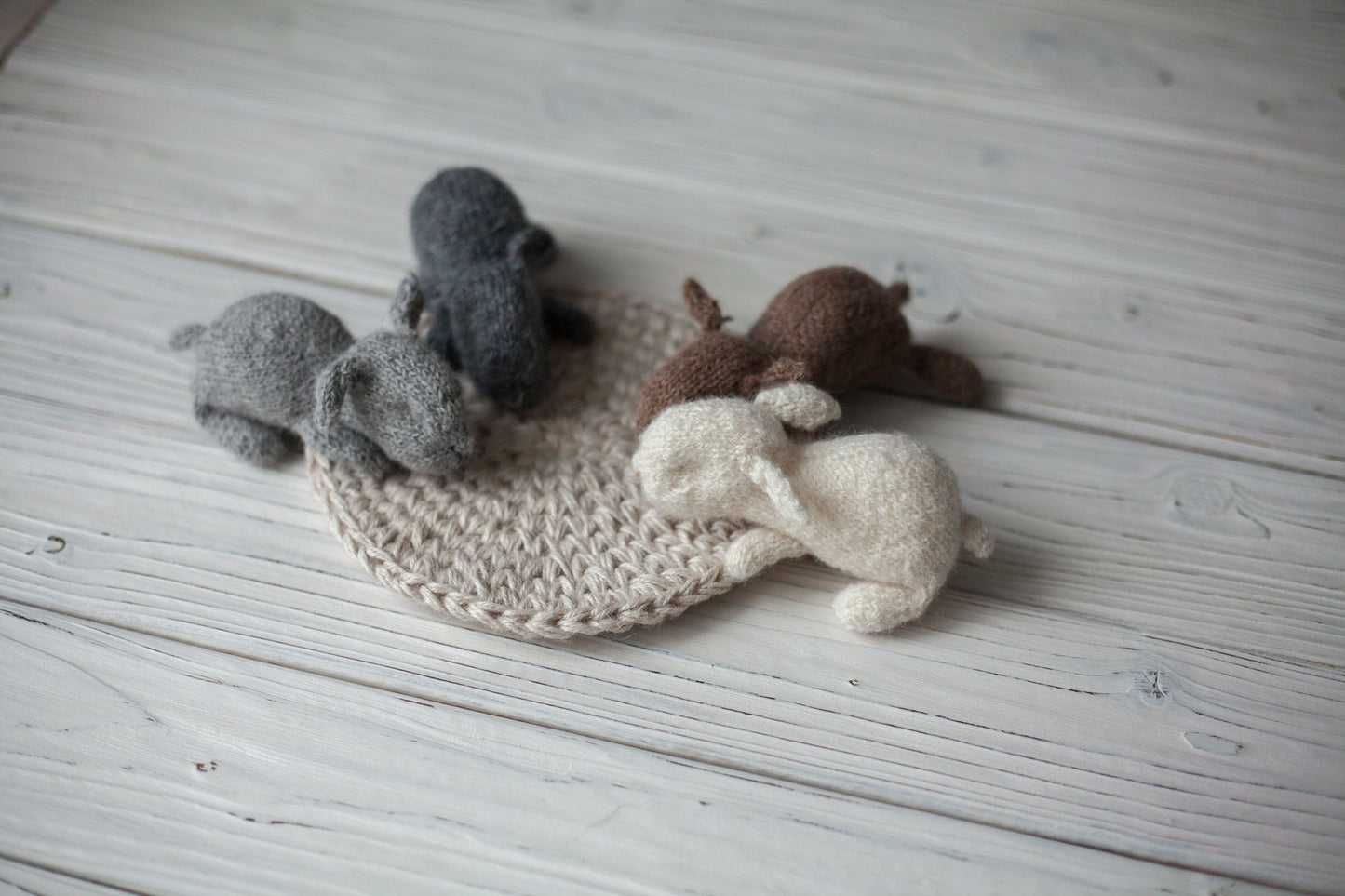 Newborn Knit Bunny Toy, Newborn Bunny toy,Newborn Photography Prop,Newborn Photo Props,Newborn Knit Rabbit Toy, Baby Bunny Crochet Toy, RTS!