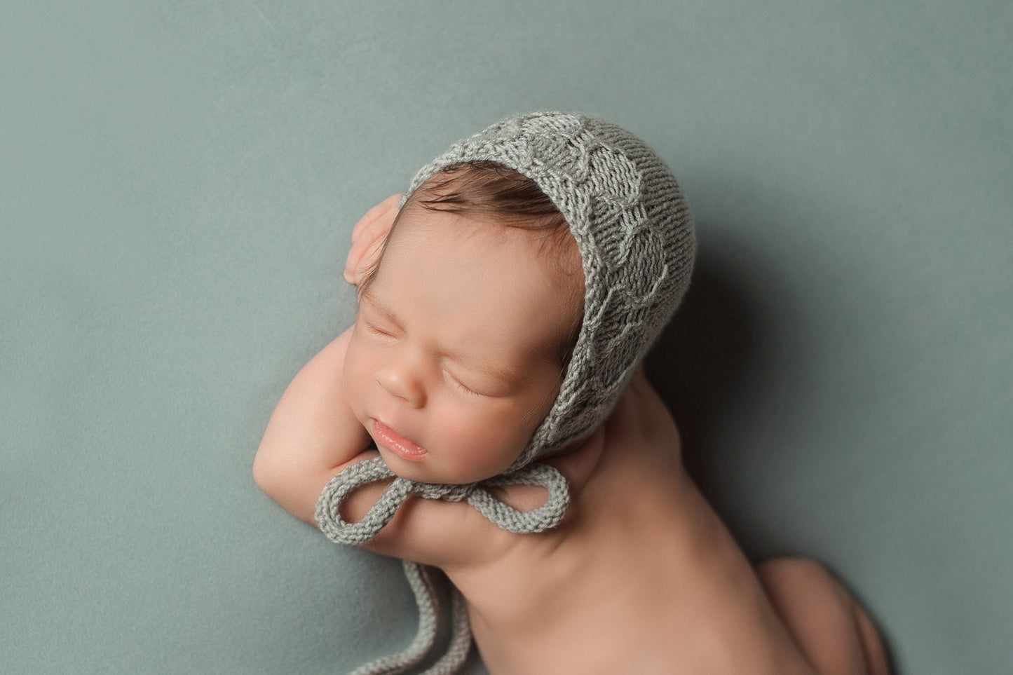 Newborn Knit Sleep Hat,Newborn Knitted Outfit,Newborn Knit bonnet,Newborn outfit,Newborn cap,Newborn photography,Newborn Knitted Sleeper Hat