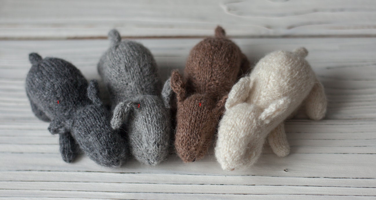Newborn Knit Bunny Toy, Newborn Bunny toy,Newborn Photography Prop,Newborn Photo Props,Newborn Knit Rabbit Toy, Baby Bunny Crochet Toy, RTS!