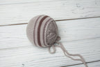 Newborn Knit Sleep Hat,Newborn Knitted Outfit,Newborn Knit bonnet,Newborn outfit,Newborn cap,Newborn photography,Newborn Knitted Sleeper Hat