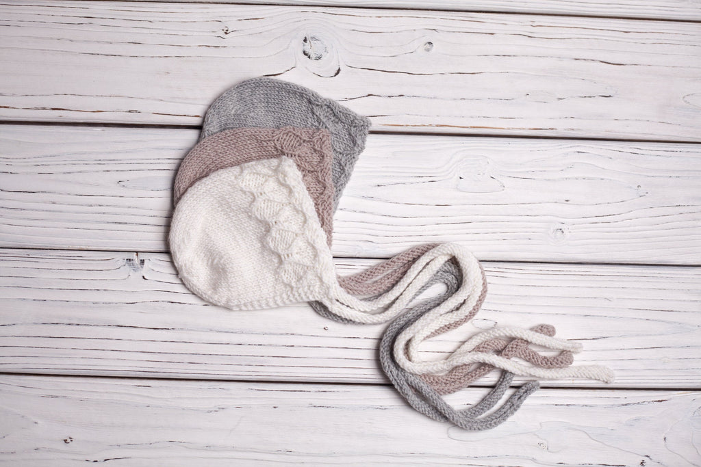 Newborn Knit Sleep Hat,Newborn Knitted Outfit,Newborn Knit bonnet,Newborn outfit,Newborn cap,Newborn photography,Newborn Knitted Sleeper Hat