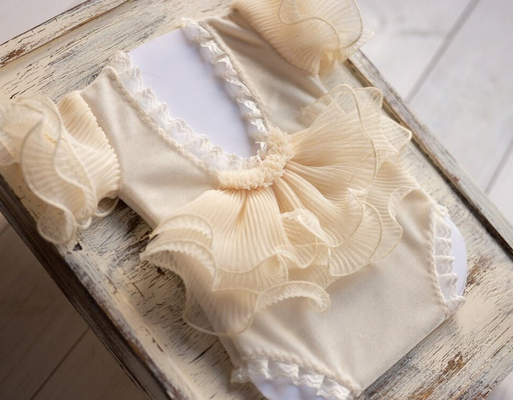 Photo outfit Baby Girl lace romper set,Newborn Romper and headband,Newborn Outfit,Newborn,Newborn Photography Props,Newborn Photo Prop,RTS!