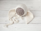 Newborn Knit Sleep Hat,Newborn Knitted Outfit,Newborn Knit bonnet,Newborn outfit,Newborn cap,Newborn photography,Newborn Knitted Sleeper Hat