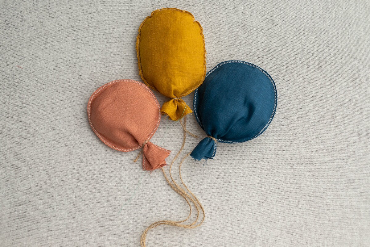 Newborn linen balloons Toys, Newborn Photography Props Set,Newborn Balloon Decor, Newborn Cloud Props,Small Linen Balloons Props, RTS!