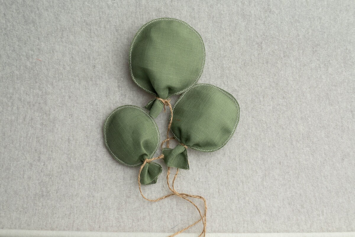 Newborn linen balloons Toys, Newborn Photography Props Set,Newborn Balloon Decor, Newborn Cloud Props,Small Linen Balloons Props, RTS!