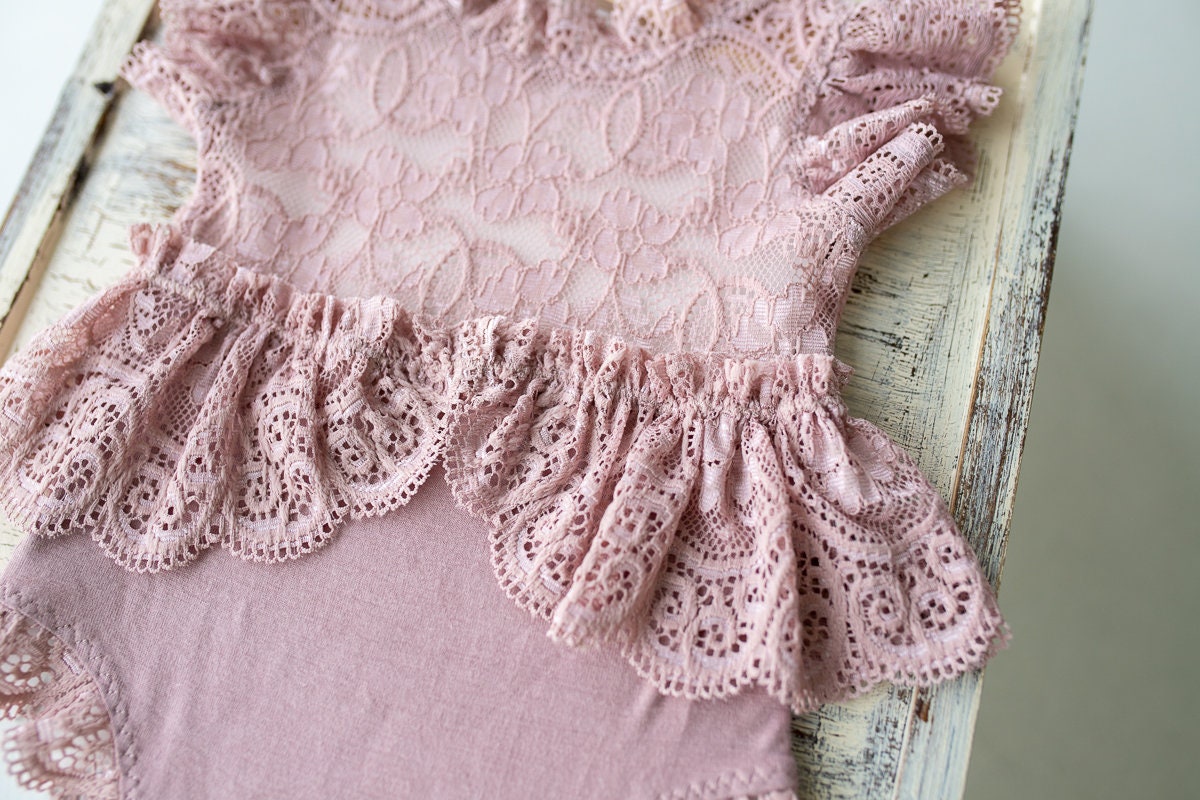 Newborn romper with Headband for newborn girls, Newborn Lace Romper, Newborn Outfit, Newborn Girl Outfit, Newborn Photography Props