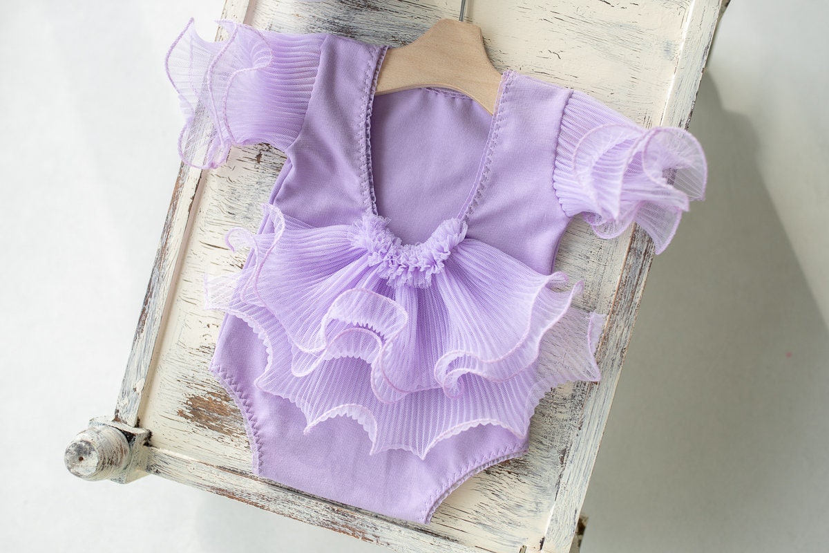 Newborn girl romper with elegant lace trim & headband,Newborn Romper,Newborn photography prop,Newborn photo outfit girl,Pregnancy gift