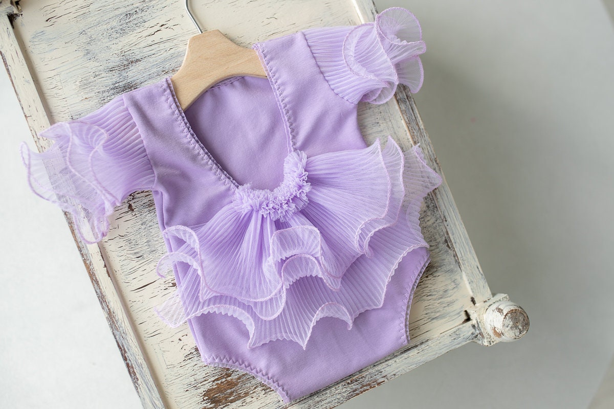 Newborn girl romper with elegant lace trim & headband,Newborn Romper,Newborn photography prop,Newborn photo outfit girl,Pregnancy gift