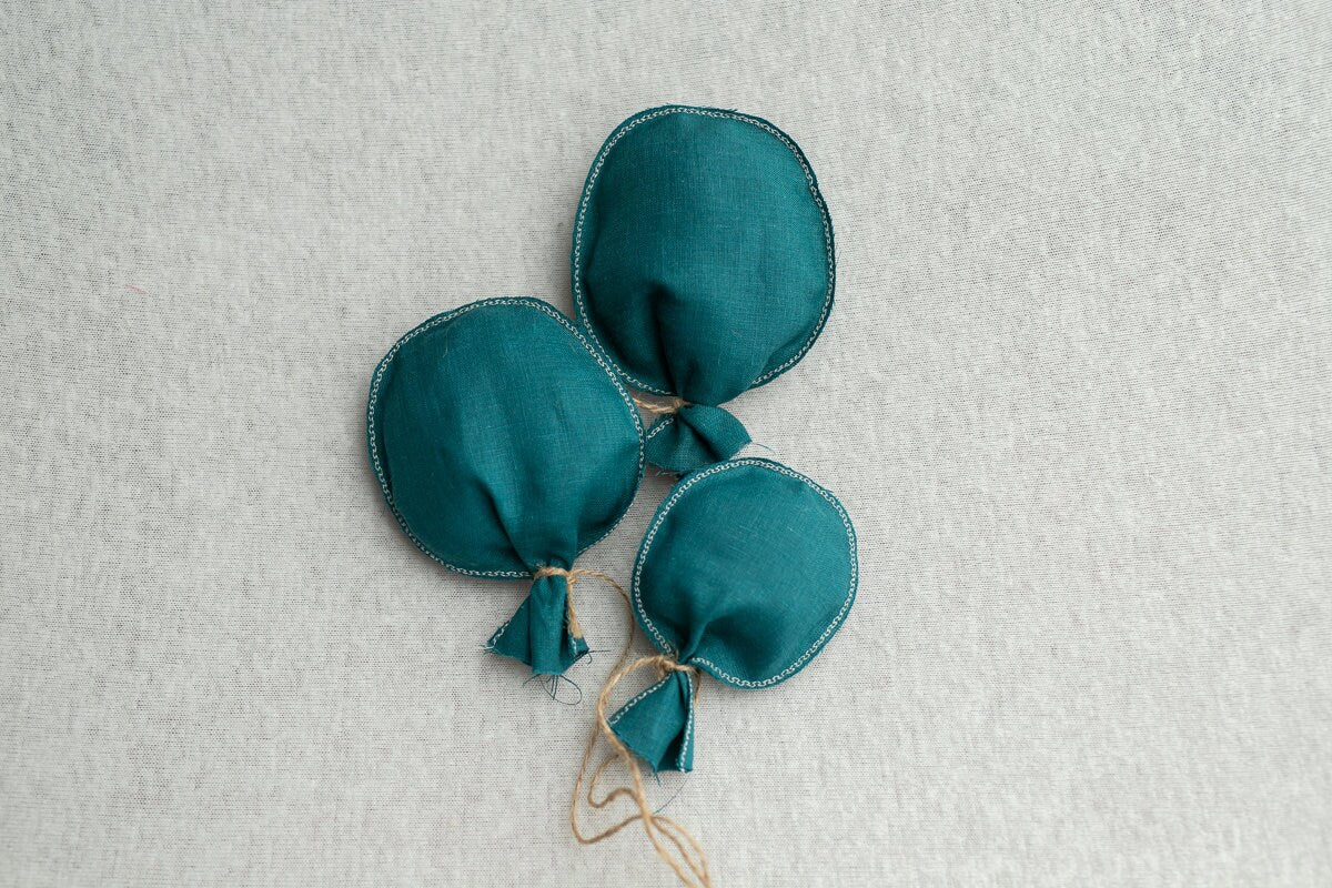 Newborn linen balloons Toys, Newborn Photography Props Set,Newborn Balloon Decor, Newborn Cloud Props,Small Linen Balloons Props, RTS!