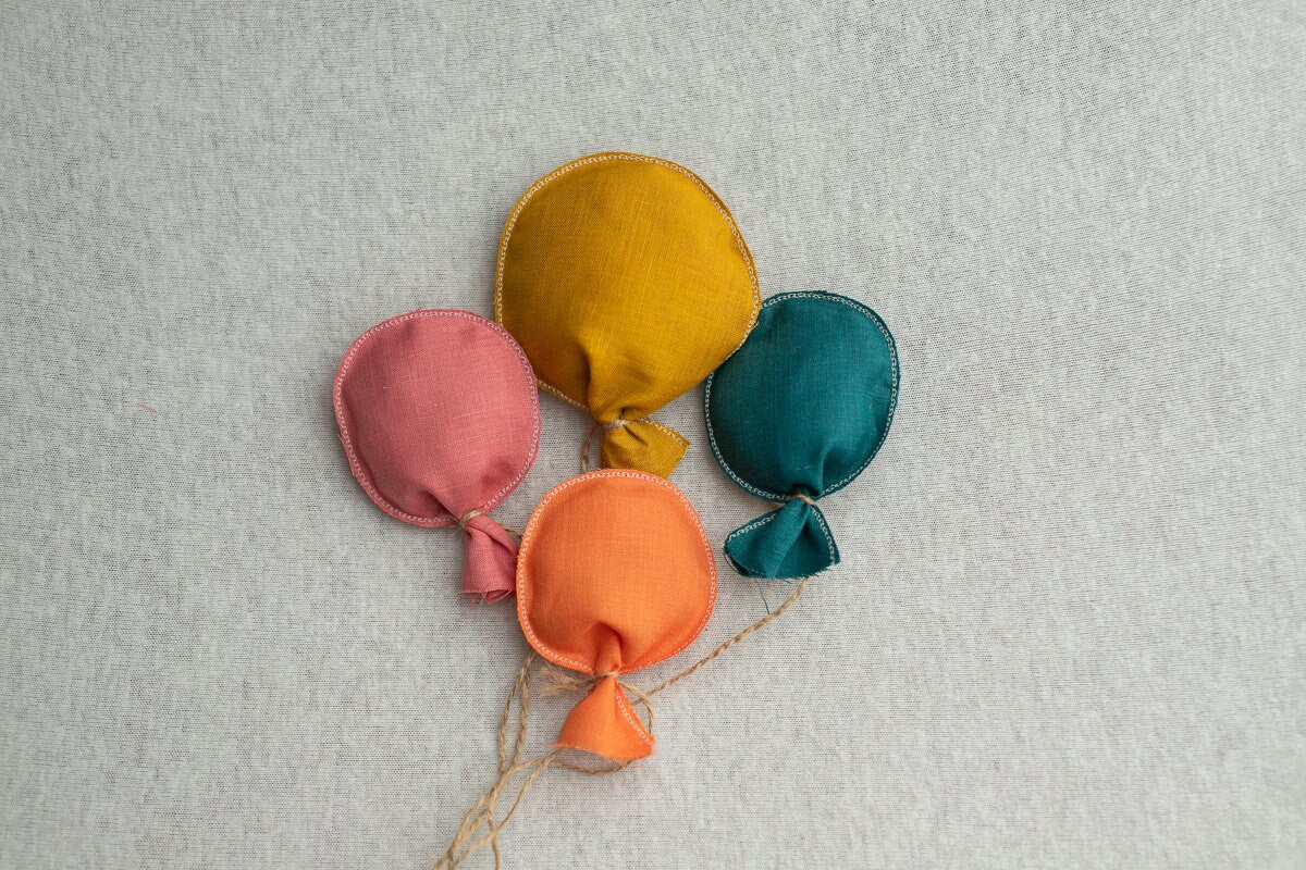 Newborn linen balloons Toys, Newborn Photography Props Set,Newborn Balloon Decor, Newborn Cloud Props,Small Linen Balloons Props, RTS!