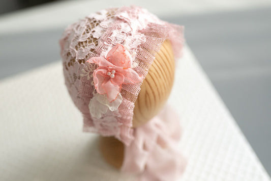Newborn vintage bonnet,Newborn lace Bonnet,Newborn lace Sleep Hat,Newborn Hat,Newborn outfit,Newborn cap,Newborn photography,bonnet girl
