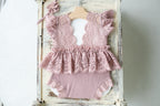 Newborn romper with Headband for newborn girls, Newborn Lace Romper, Newborn Outfit, Newborn Girl Outfit, Newborn Photography Props