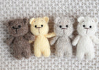 Newborn Knit Teddy Bear Outfit with Toy,Newborn Photography Props Set, Newborn Teddy Bear Outfit, Newborn Photo Props,Baby Bear Crochet Toy