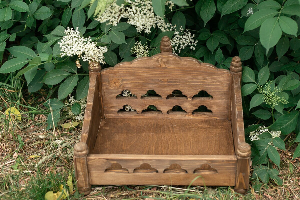 Newborn Wooden Bed,Real Wood Newborn Bed Prop,Newborn Photography Props,Newborn Photo Prop,Nursery Decor,Doll Bed,Rustic Wooden Bed