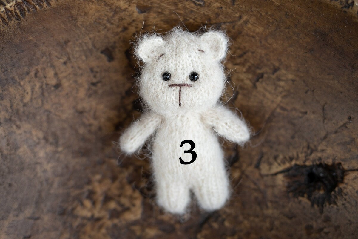 Newborn Knit Teddy Bear Outfit with Toy,Newborn Photography Props Set, Newborn Teddy Bear Outfit, Newborn Photo Props,Baby Bear Crochet Toy