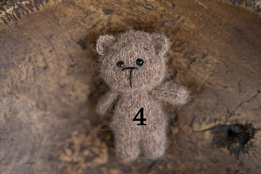 Newborn Knit Teddy Bear Outfit with Toy,Newborn Photography Props Set, Newborn Teddy Bear Outfit, Newborn Photo Props,Baby Bear Crochet Toy