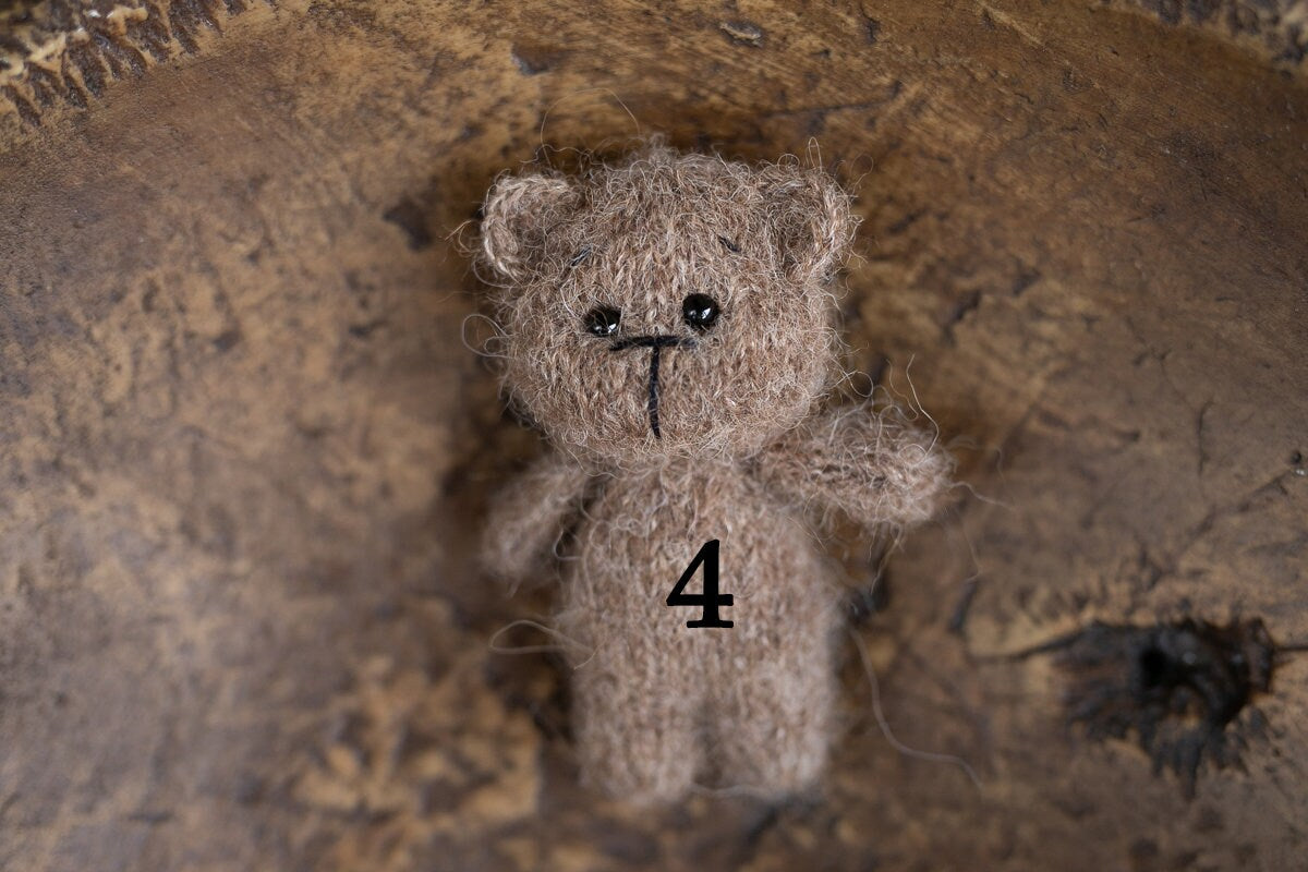 Newborn Knit Teddy Bear Outfit with Toy,Newborn Photography Props Set, Newborn Teddy Bear Outfit, Newborn Photo Props,Baby Bear Crochet Toy