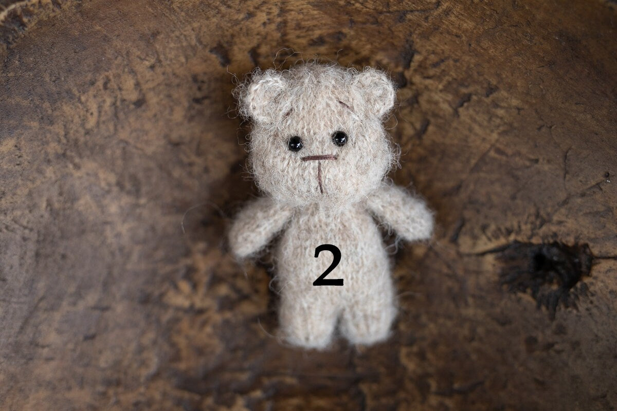 Newborn Knit Teddy Bear Outfit with Toy,Newborn Photography Props Set, Newborn Teddy Bear Outfit, Newborn Photo Props,Baby Bear Crochet Toy
