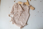 Knitted romper and bonnet,Newborn knitted Set,Newborn photography outfit,Сable knit romper,Pregnancy gift,newborn knit outfit,newborn props