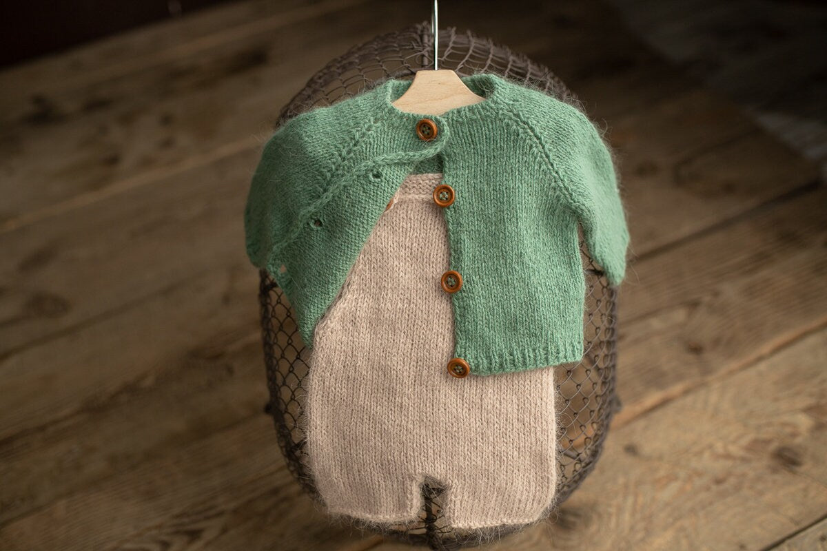 Newborn knitted Set-Romper,Bonnet,Bunny Toy,Jacket,Newborn photography outfit,Сable knit romper,Pregnancy gift,newborn props