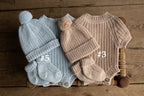 Newborn Knit romper,Newborn Knited set,Newborn Hat,Newborn outfit,Newborn cap,Newborn photography,Pregnancy gift,Knitted newborn photo props