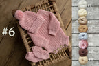 Newborn Knit romper,Newborn Knited set,Newborn Hat,Newborn outfit,Newborn cap,Newborn photography,Pregnancy gift,Knitted newborn photo props