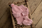 Newborn Knit romper,Newborn Knited set,Newborn Hat,Newborn outfit,Newborn cap,Newborn photography,Pregnancy gift,Knitted newborn photo props