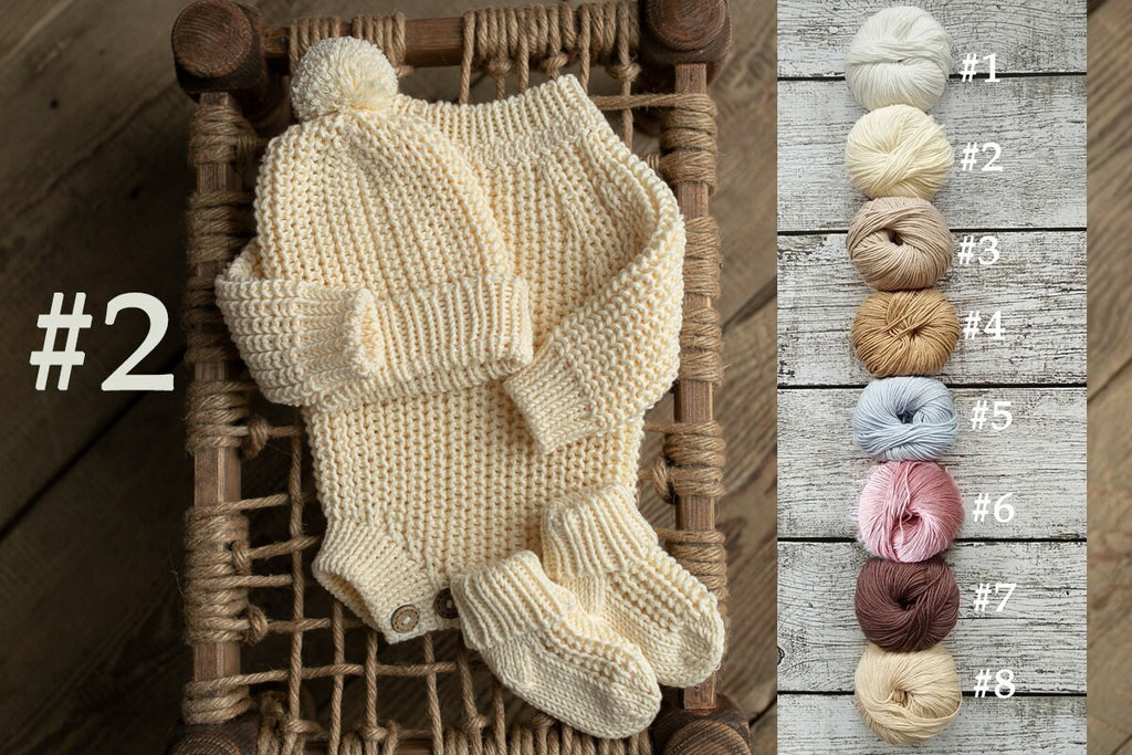 Newborn Knit romper,Newborn Knited set,Newborn Hat,Newborn outfit,Newborn cap,Newborn photography,Pregnancy gift,Knitted newborn photo props