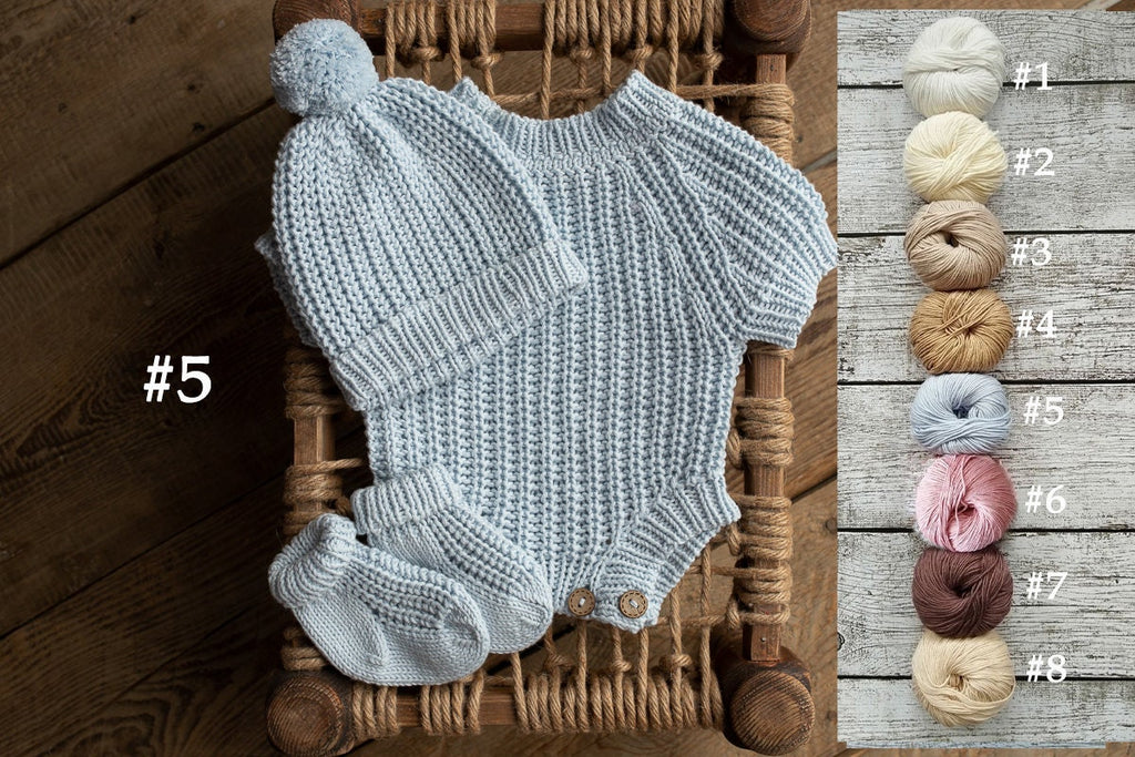 Baby Bloomers Outfit,Newborn Knited set,Newborn Hat,Newborn outfit,Newborn cap,Newborn photography,Pregnancy gift,Knitted newborn photo prop