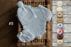 Baby Bloomers Outfit,Newborn Knited set,Newborn Hat,Newborn outfit,Newborn cap,Newborn photography,Pregnancy gift,Knitted newborn photo prop