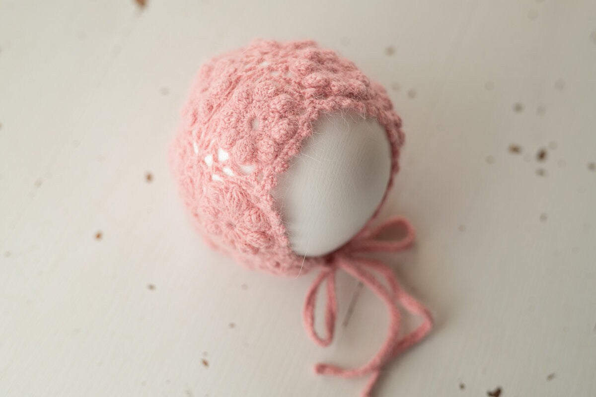 Newborn Knit Bonnet,Newborn Knit Sleep Hat,Newborn Hat,Newborn outfit,Newborn cap,Newborn photography,Newborn Knitted Sleeper Hat