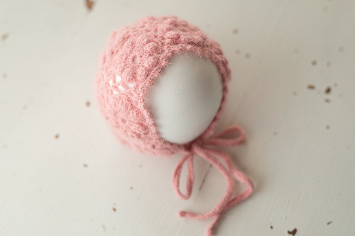 Newborn Knit Bonnet,Newborn Knit Sleep Hat,Newborn Hat,Newborn outfit,Newborn cap,Newborn photography,Newborn Knitted Sleeper Hat