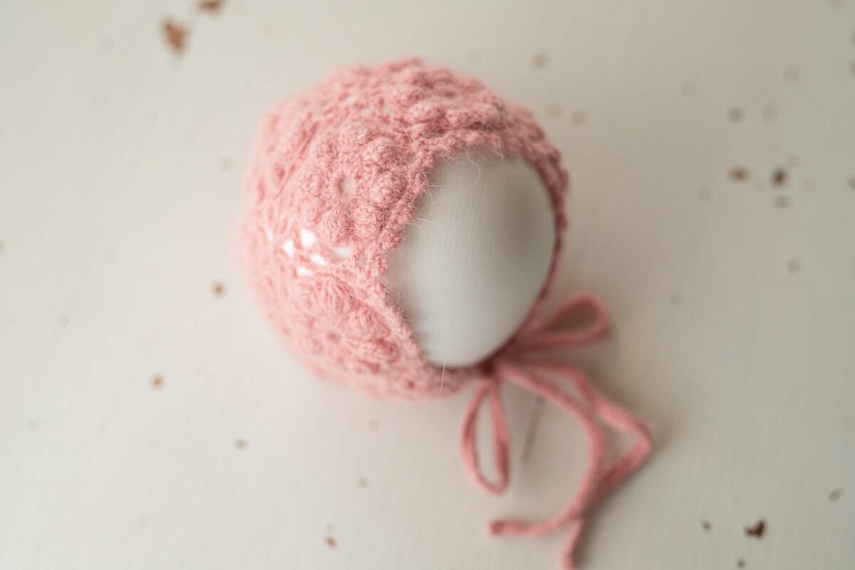 Newborn Knit Bonnet,Newborn Knit Sleep Hat,Newborn Hat,Newborn outfit,Newborn cap,Newborn photography,Newborn Knitted Sleeper Hat