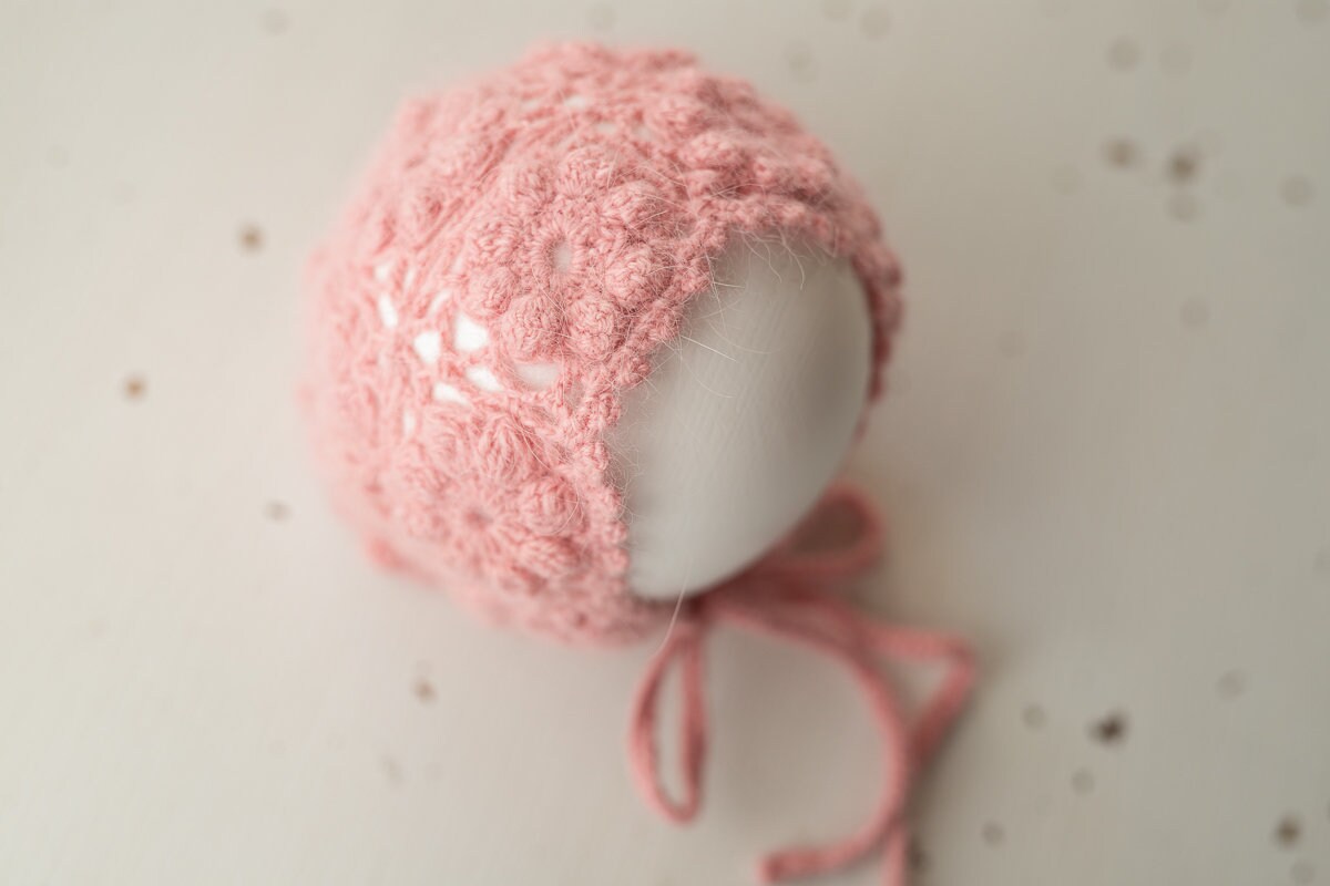 Newborn Knit Bonnet,Newborn Knit Sleep Hat,Newborn Hat,Newborn outfit,Newborn cap,Newborn photography,Newborn Knitted Sleeper Hat