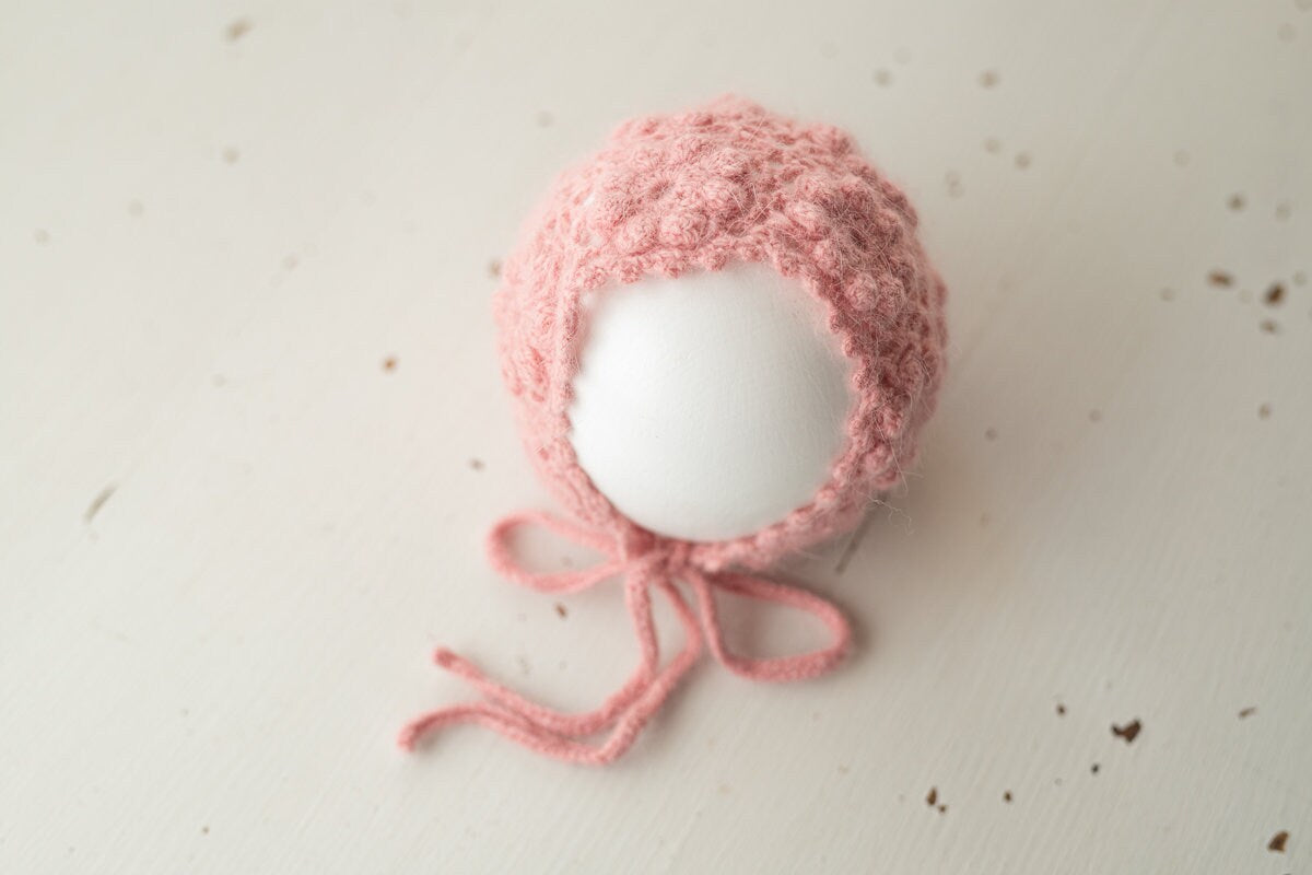 Newborn Knit Bonnet,Newborn Knit Sleep Hat,Newborn Hat,Newborn outfit,Newborn cap,Newborn photography,Newborn Knitted Sleeper Hat