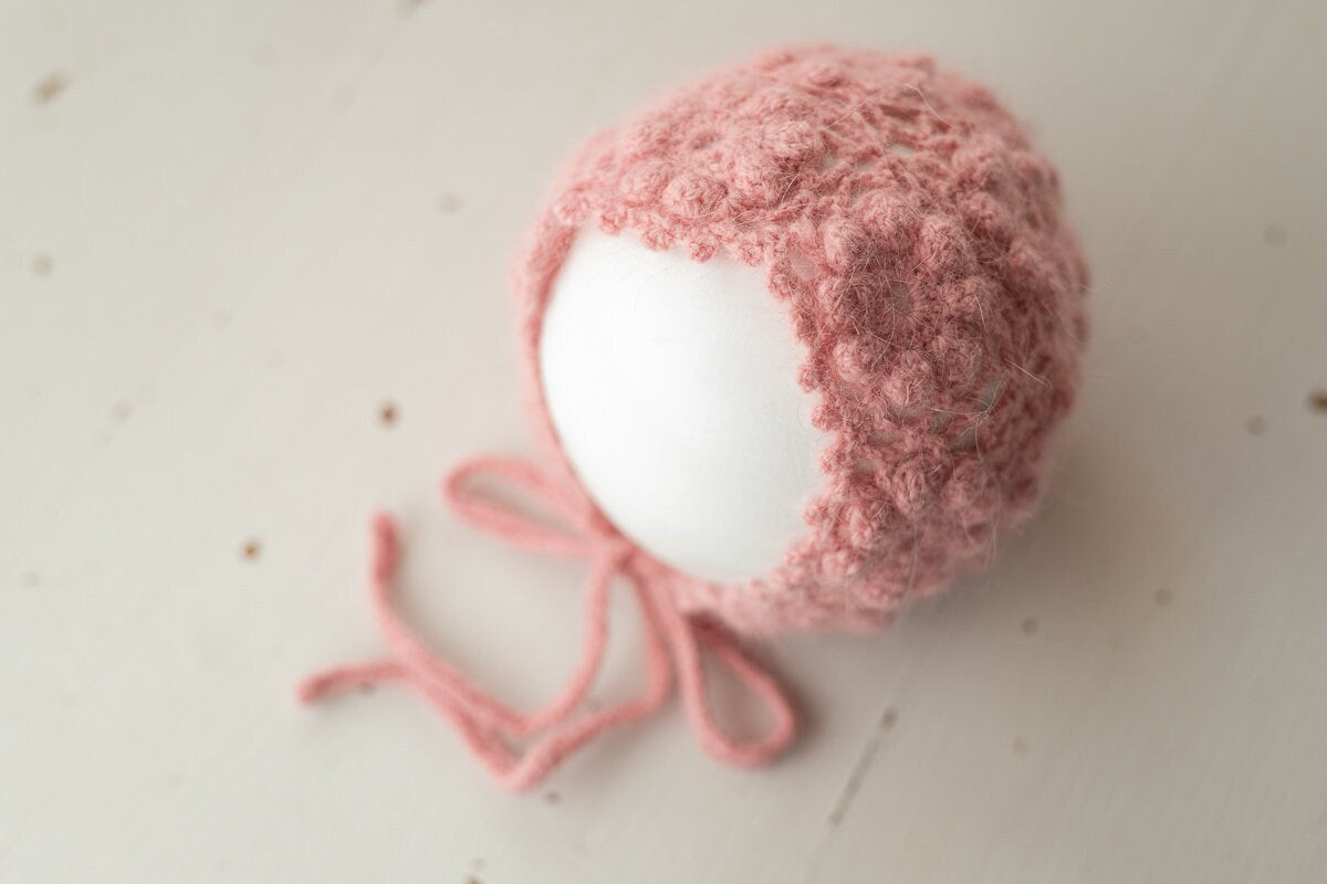 Newborn Knit Bonnet,Newborn Knit Sleep Hat,Newborn Hat,Newborn outfit,Newborn cap,Newborn photography,Newborn Knitted Sleeper Hat