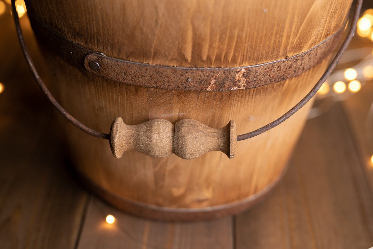 Newborn wood bucket,Newborn bucket,Newborn bowl,Newborn wooden bowl,Carved Wooden bucket,Newborn photography,Newborn photo prop