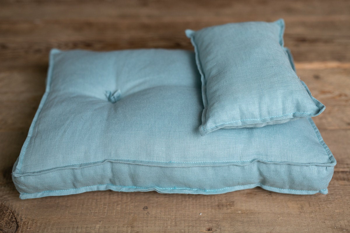 Newborn linen Posing Bed Pillow & Pillow,Newborn Floor Poser Pillow,Newborn Bedding Prop,Newborn Photography Prop Bed,Newborn Posing Pillow