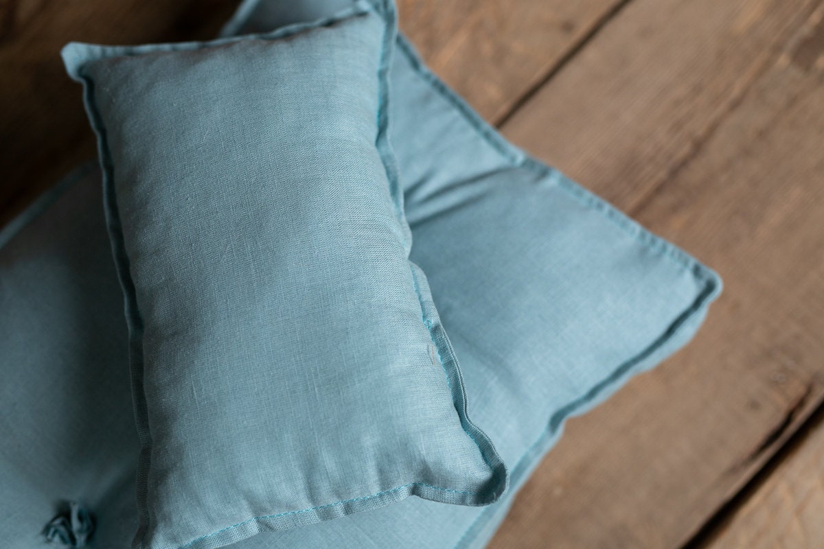 Newborn linen Posing Bed Pillow & Pillow,Newborn Floor Poser Pillow,Newborn Bedding Prop,Newborn Photography Prop Bed,Newborn Posing Pillow