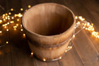 Newborn wood bucket,Newborn bucket,Newborn bowl,Newborn wooden bowl,Carved Wooden bucket,Newborn photography,Newborn photo prop