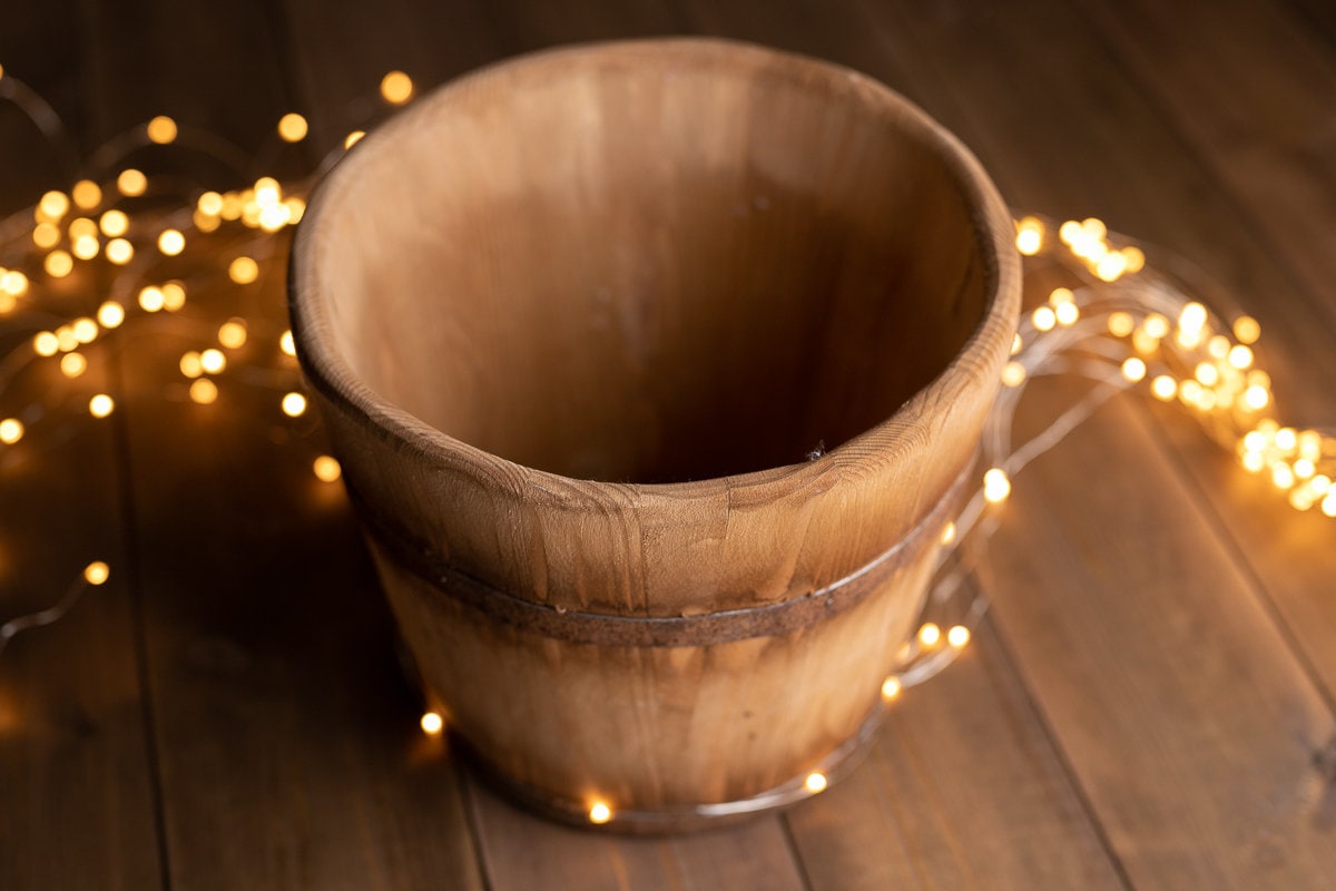 Newborn wood bucket,Newborn bucket,Newborn bowl,Newborn wooden bowl,Carved Wooden bucket,Newborn photography,Newborn photo prop