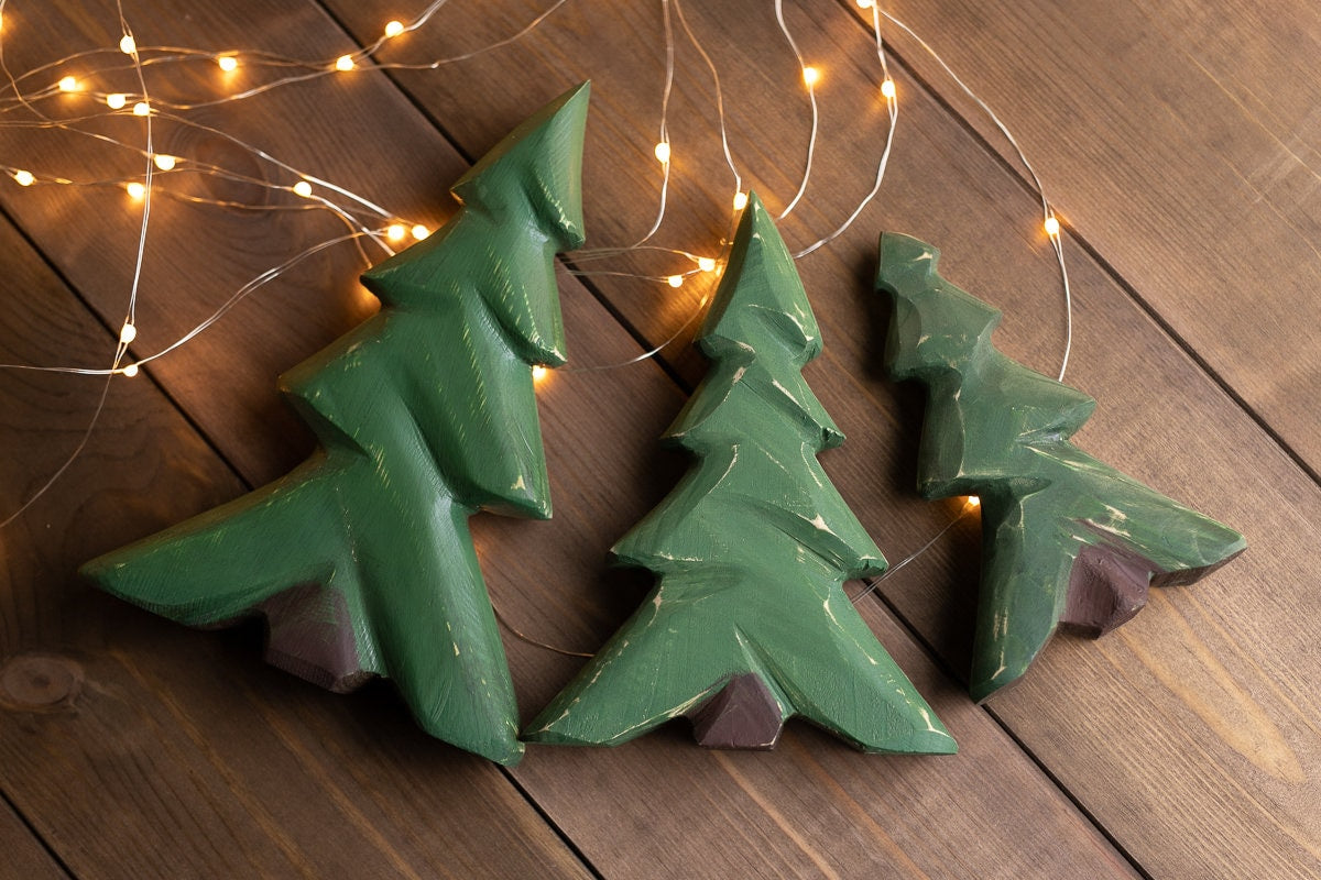 CHRISTMAS TREES, Set of 3 pсs. wooden christmas trees,winter props,christmas props,vintage style, photo prop,newborn props,photography props