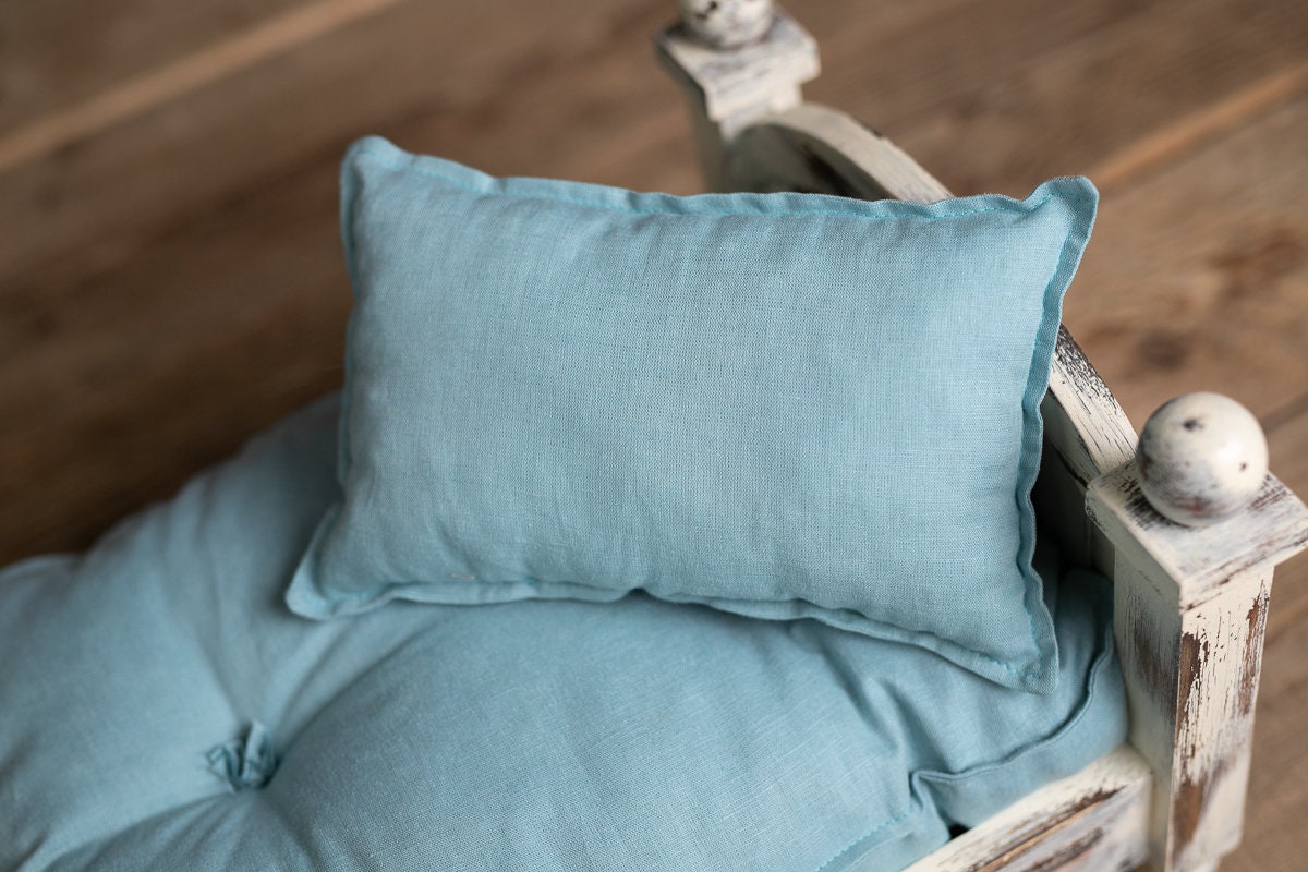 Newborn linen Posing Bed Pillow & Pillow,Newborn Floor Poser Pillow,Newborn Bedding Prop,Newborn Photography Prop Bed,Newborn Posing Pillow